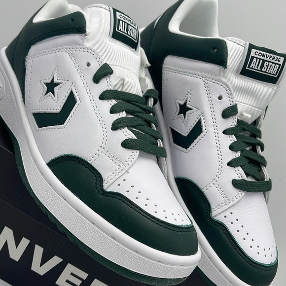 Converse Men’s A12519C WEAPON OX
WHITE/DEEP EMERALD/WHITE Leather sneakers - Picture 5 of 16